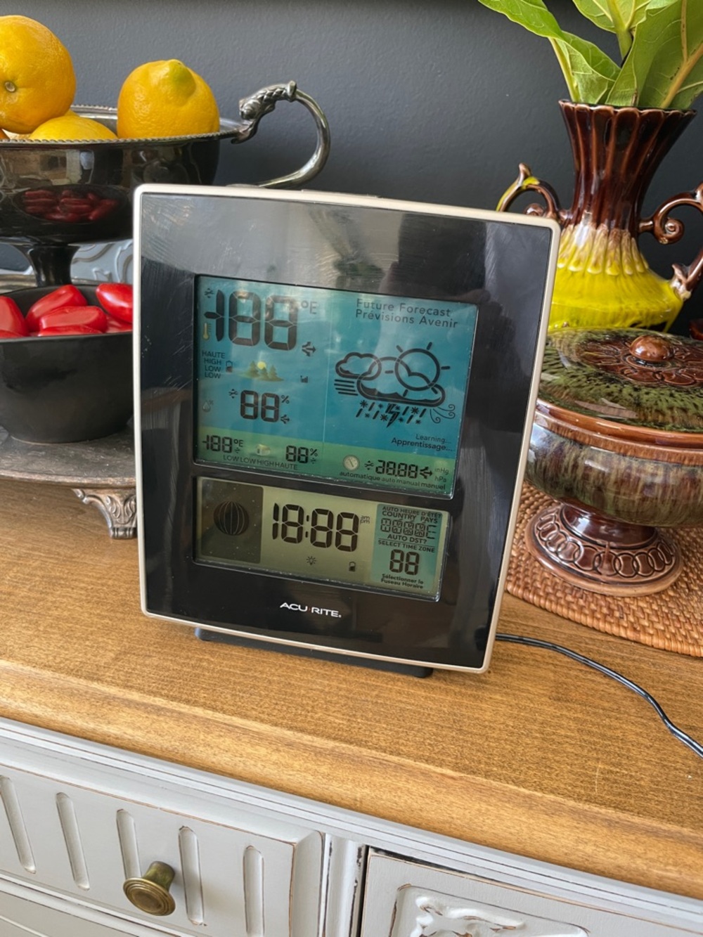 AcuRite Digital Indoor Outdoor Weather Station - Black/Silver